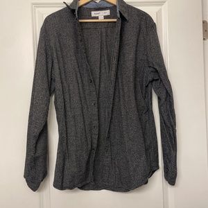 Black/grey flannel button down